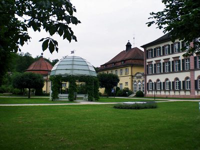 Badhotel im Kurpark von Bad Brckenau in der Rhn