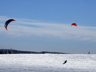 Ski und Snowkite auf der Wasserkuppe